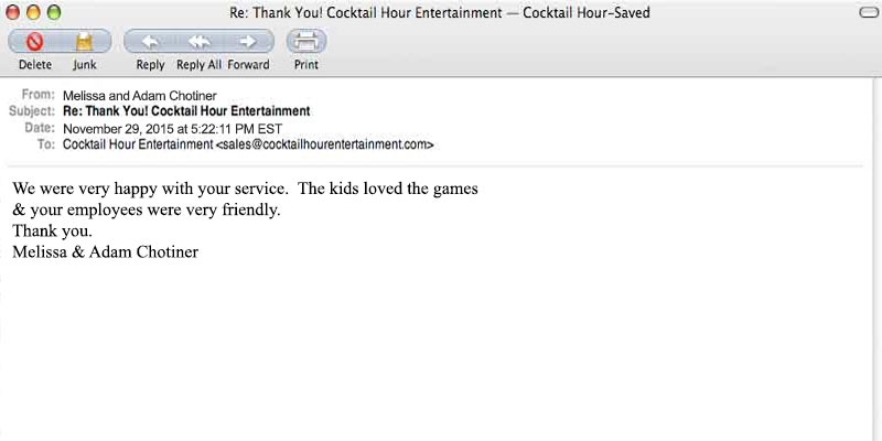 cocktail hour entertainment review