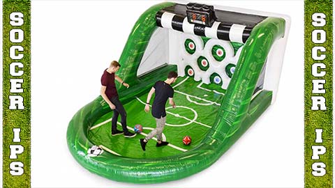 inflatable soccer game with electronic scoring and sounds